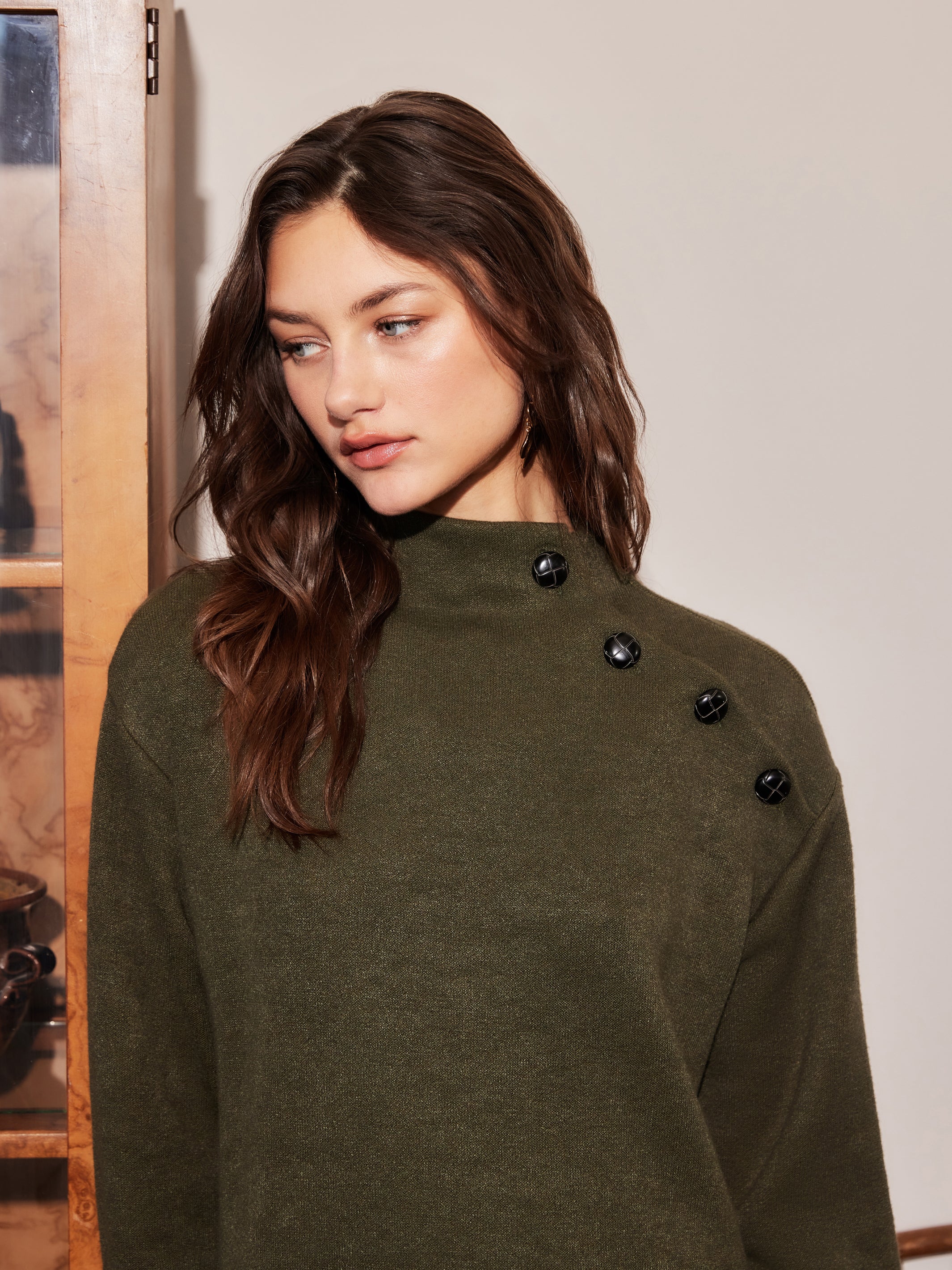Brenna Mock Neck Dress