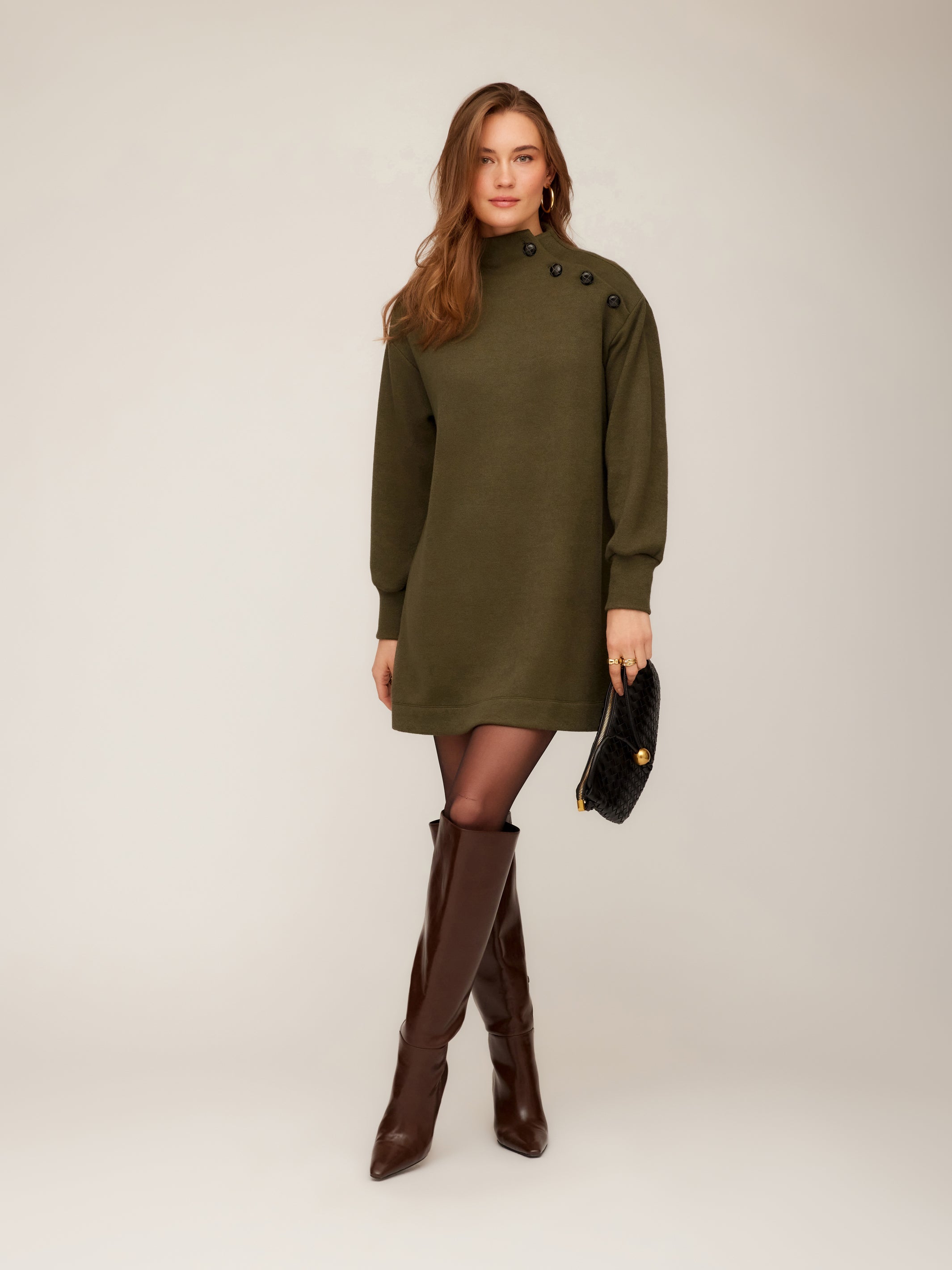 Brenna Mock Neck Dress