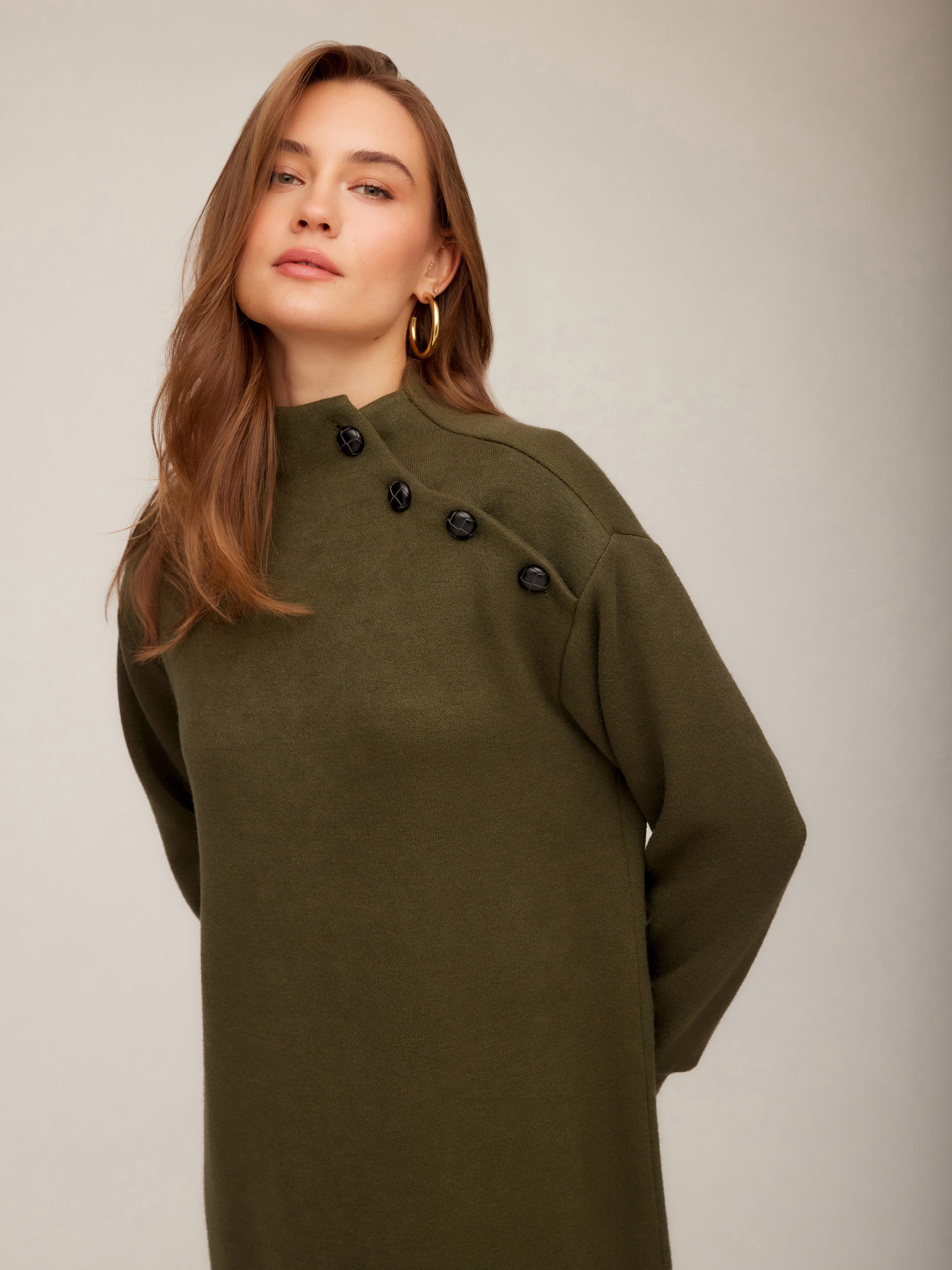 Brenna Mock Neck Dress