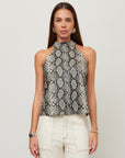Alexis Faux Leather Halter Top