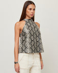 Alexis Faux Leather Halter Top