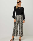 Kelly Faux Leather Cropped Pants
