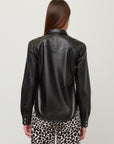 Anna Faux Leather Western Shirt