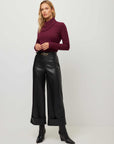 Regina Faux Leather Cuff Cropped Pants