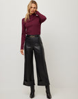 Regina Faux Leather Cuff Cropped Pants