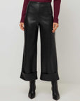 Regina Faux Leather Cuff Cropped Pants
