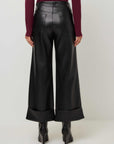 Regina Faux Leather Cuff Cropped Pants