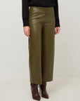 Faux Leather Cropped Pants