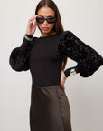 Kaya Contrast Bishop Sleeve Top