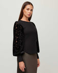 Kaya Contrast Bishop Sleeve Top