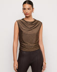Paige Sleeveless Shirred Top
