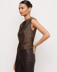 Paige Sleeveless Shirred Top
