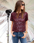 Stacey Sequin Top