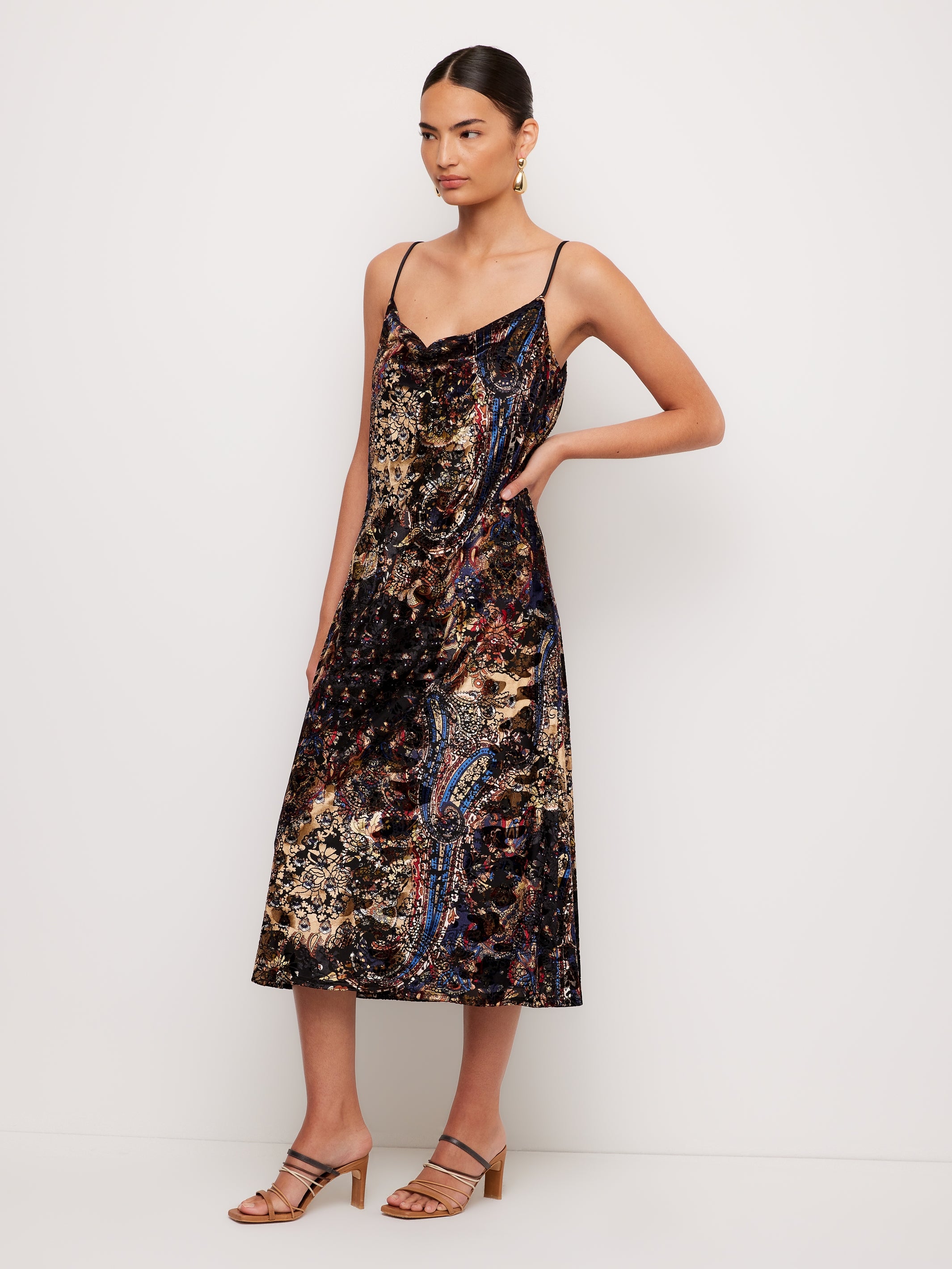 Fifteen Twenty Women's Krissa Drape Front Midi Dress
