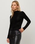 Velvet Burnout Ruched Selena Top