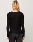Payton Velvet Burnout Drape Front Top