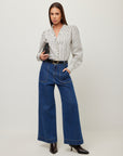 Lizzy Stripe Long Sleeve Ruffle Top