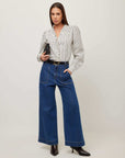 Lizzy Stripe Long Sleeve Ruffle Top