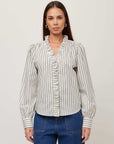 Lizzy Stripe Long Sleeve Ruffle Top