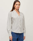 Lizzy Stripe Long Sleeve Ruffle Top