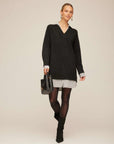 Carrie Mixed Media Sweater Dress