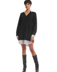 Carrie Mixed Media Sweater Dress