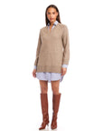 Carrie Mixed Media Sweater Dress