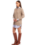 Carrie Mixed Media Sweater Dress