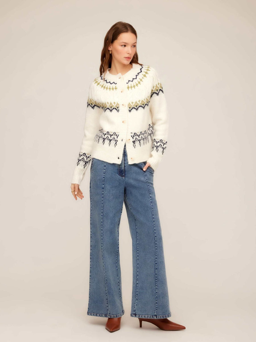 Kristen Denim Trouser - Stylish High-Rise Stretch Jeans for Women