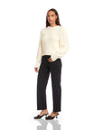 Brylee Crochet Flower Detail Sweater