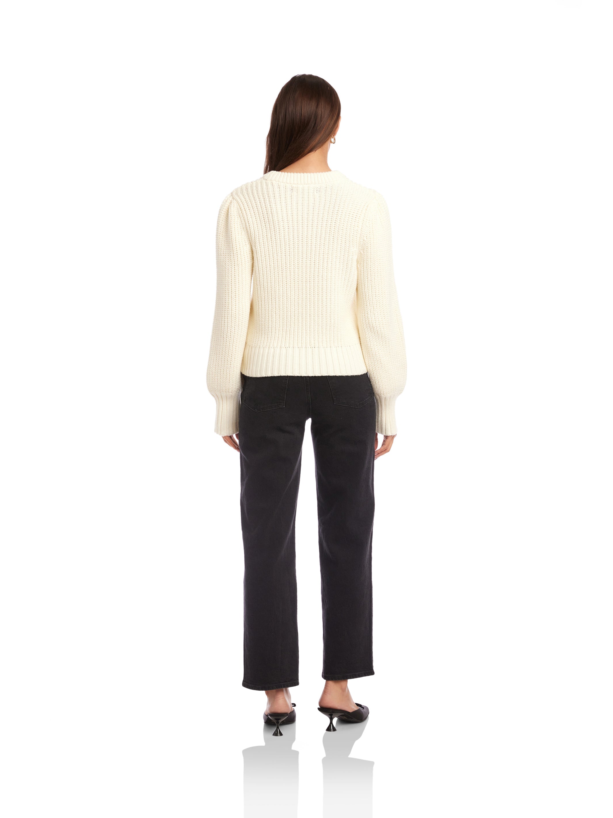 Brylee Crochet Flower Detail Sweater