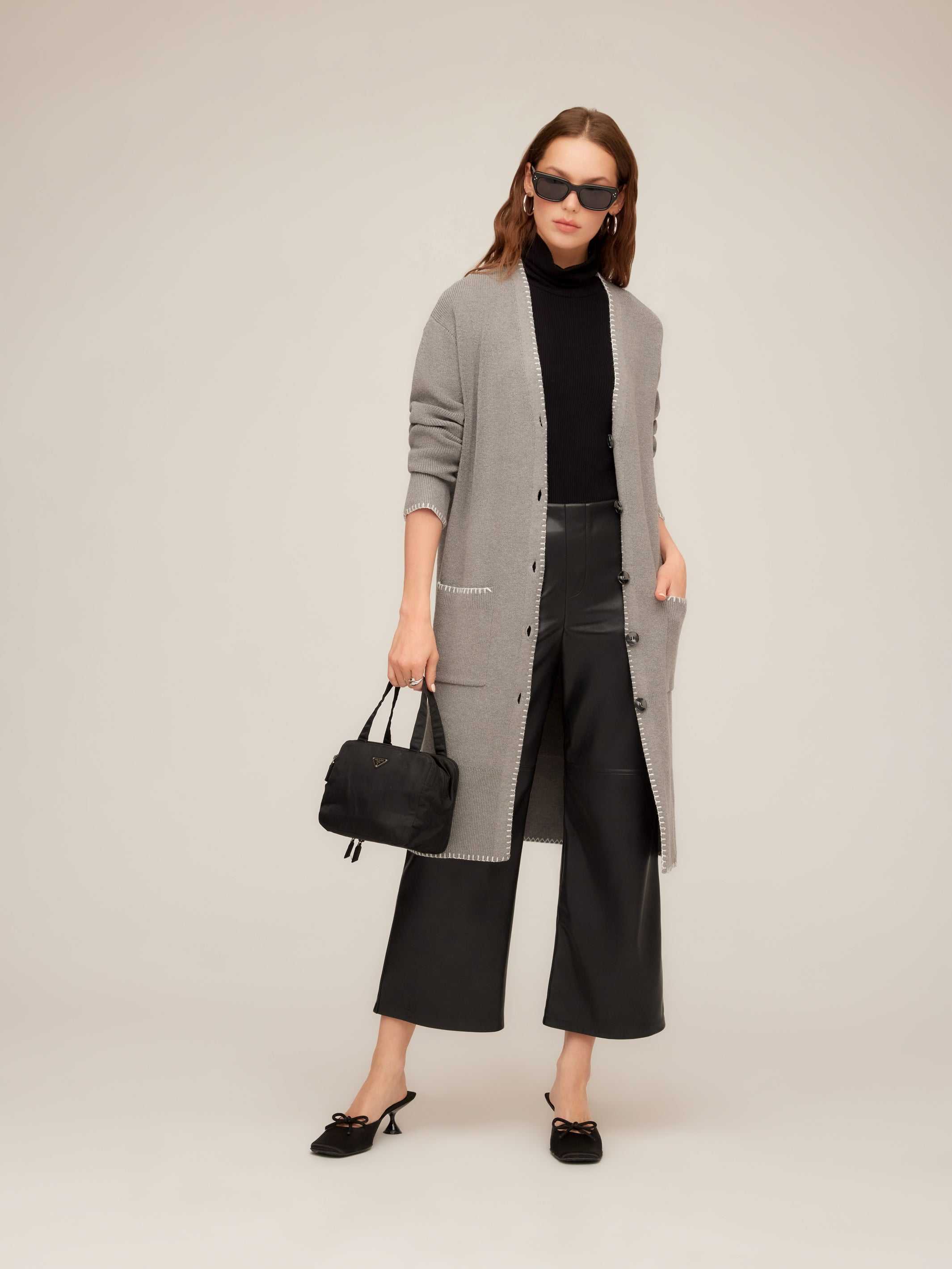 Faux Leather Cropped Pants