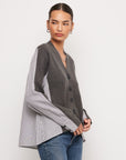 Celine Mixed Media Cardigan