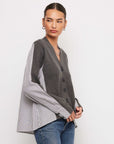 Celine Mixed Media Cardigan