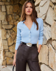 Bliss Scallop Edge Cardigan Sweater