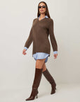 Carrie Mixed Media Sweater Dress