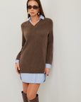 Carrie Mixed Media Sweater Dress