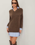 Carrie Mixed Media Sweater Dress