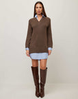 Carrie Mixed Media Sweater Dress