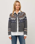 Alina Mixed Media Jacquard Cardigan
