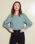 Lia Shirred Sleeve Sweater