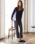 Celine Mixed Media Cardigan