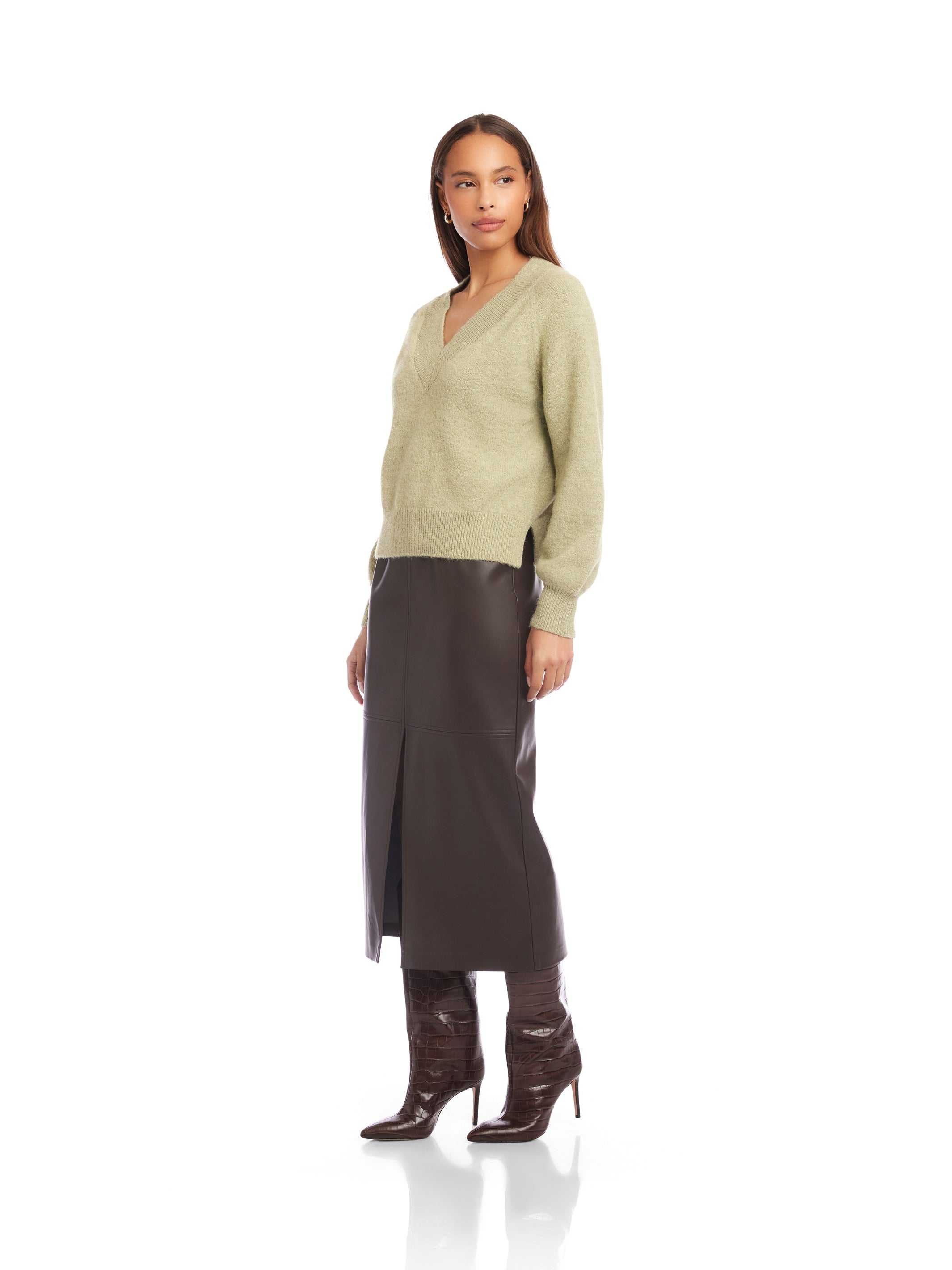 Heather V-Neck Sweater