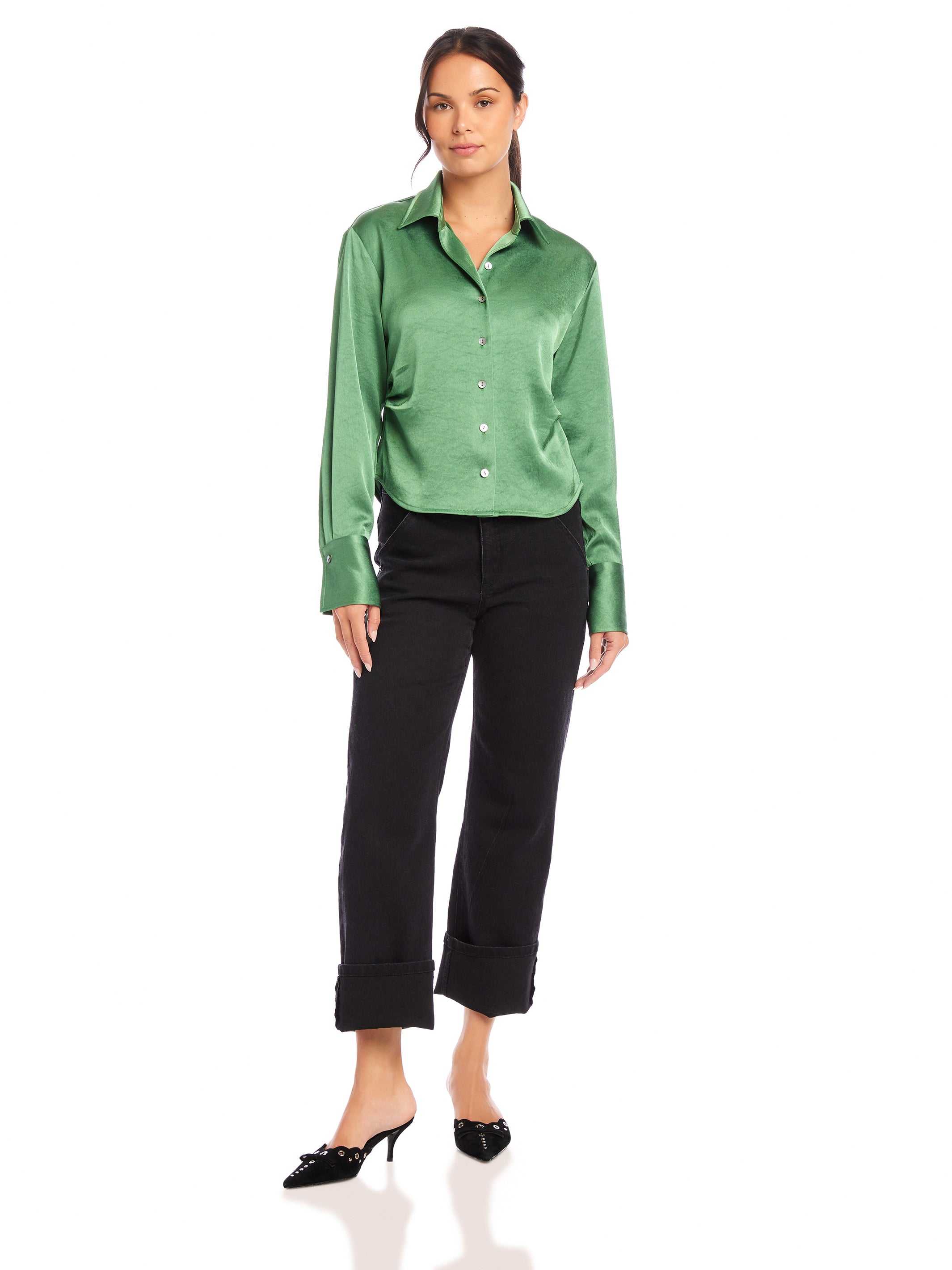 Tawnie Side-Pleat Shirt