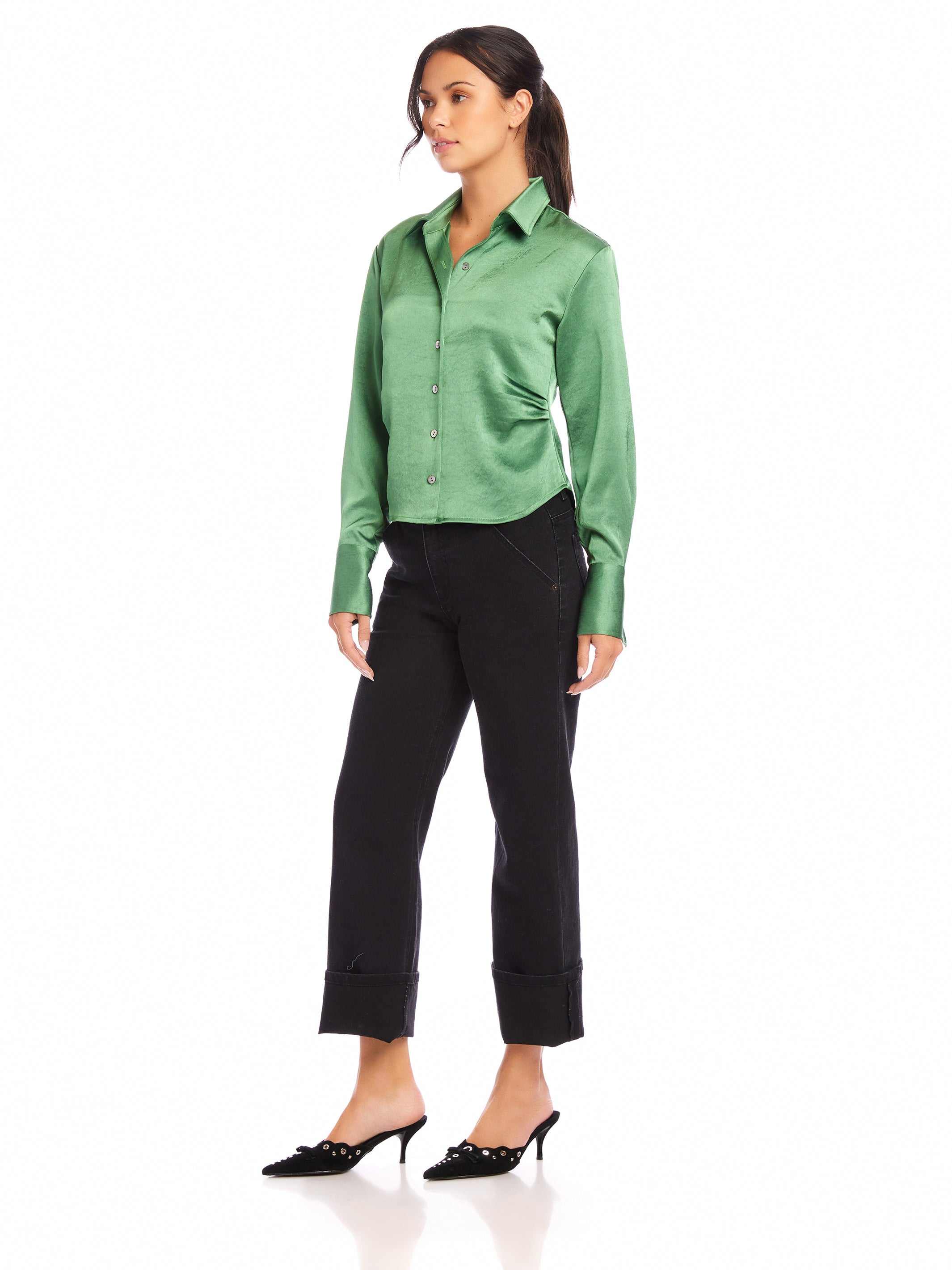 Tawnie Side-Pleat Shirt