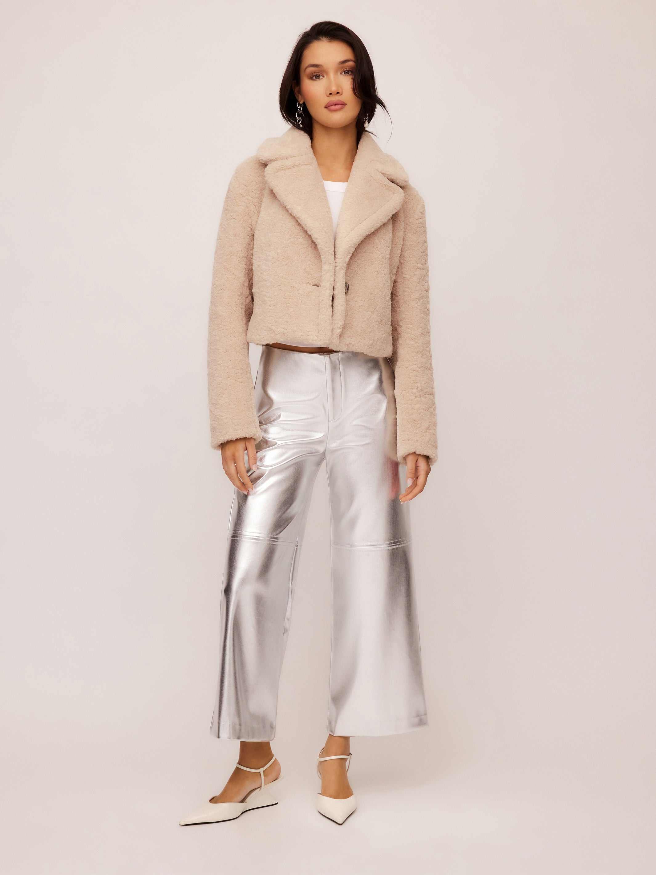 Iva Cropped Sherpa Jacket
