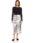 Kaia Faux Leather Midi Skirt