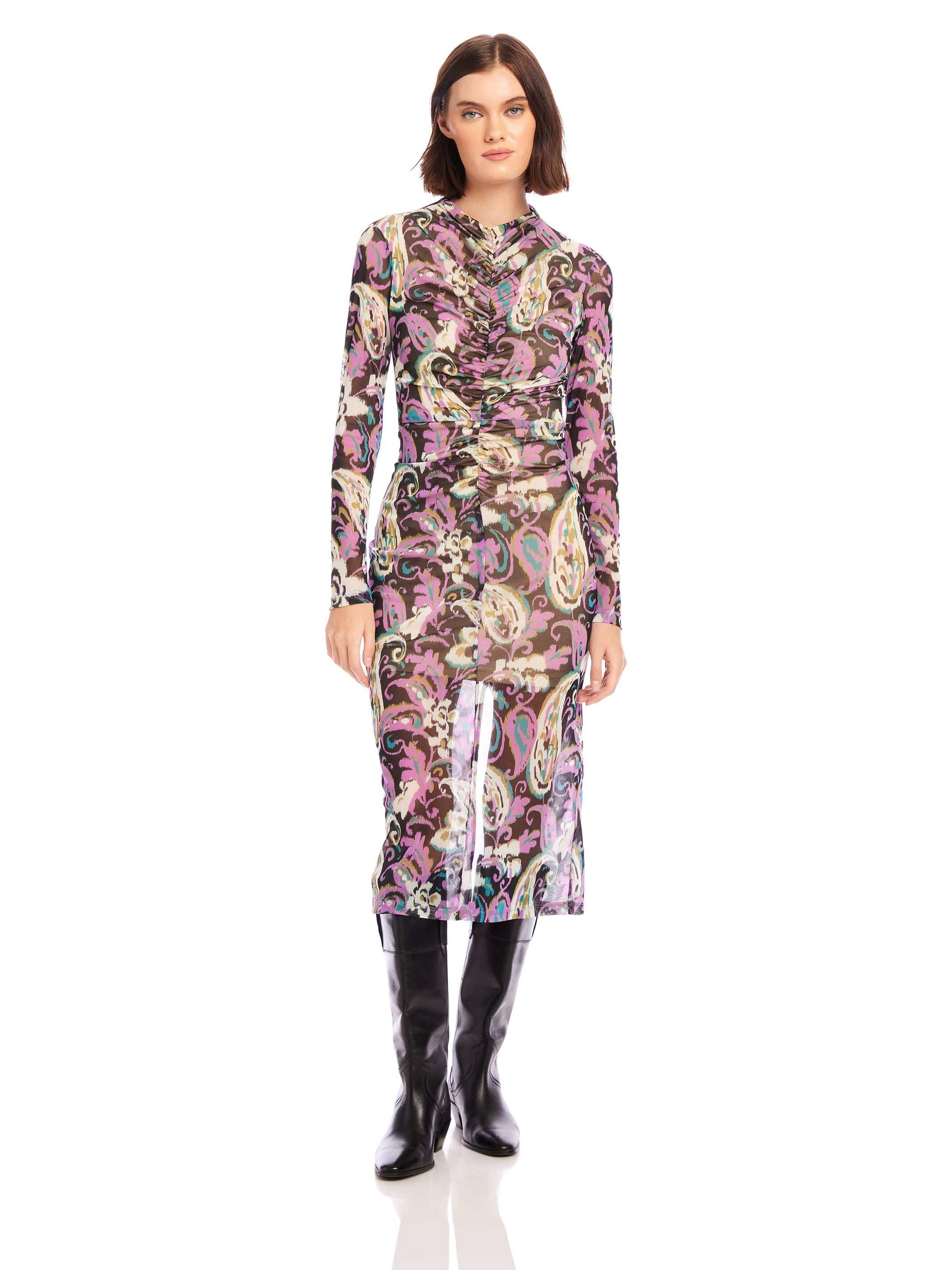 Ruched Selena Midi Dress