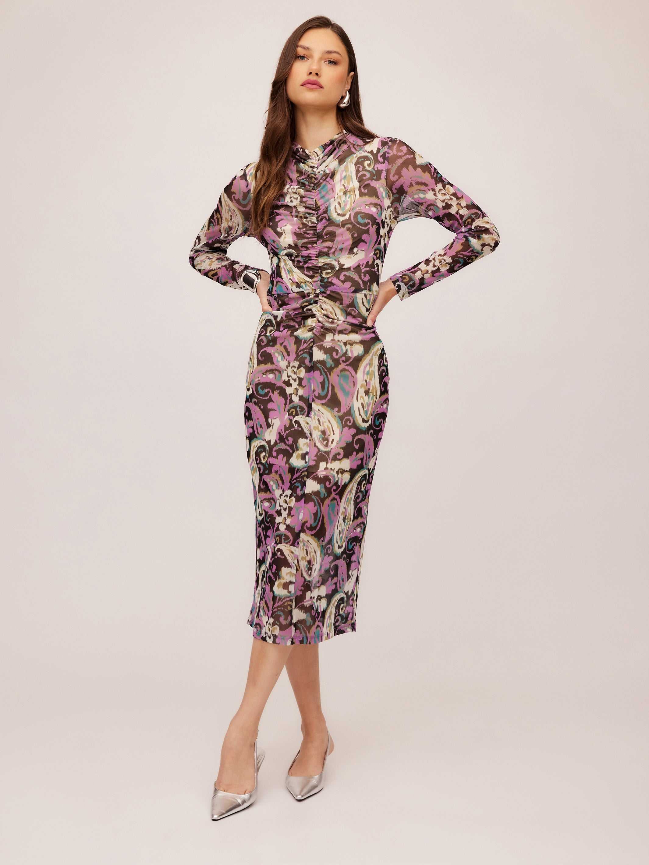 Ruched Selena Midi Dress