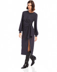 Addie Side-Knot Midi Dress